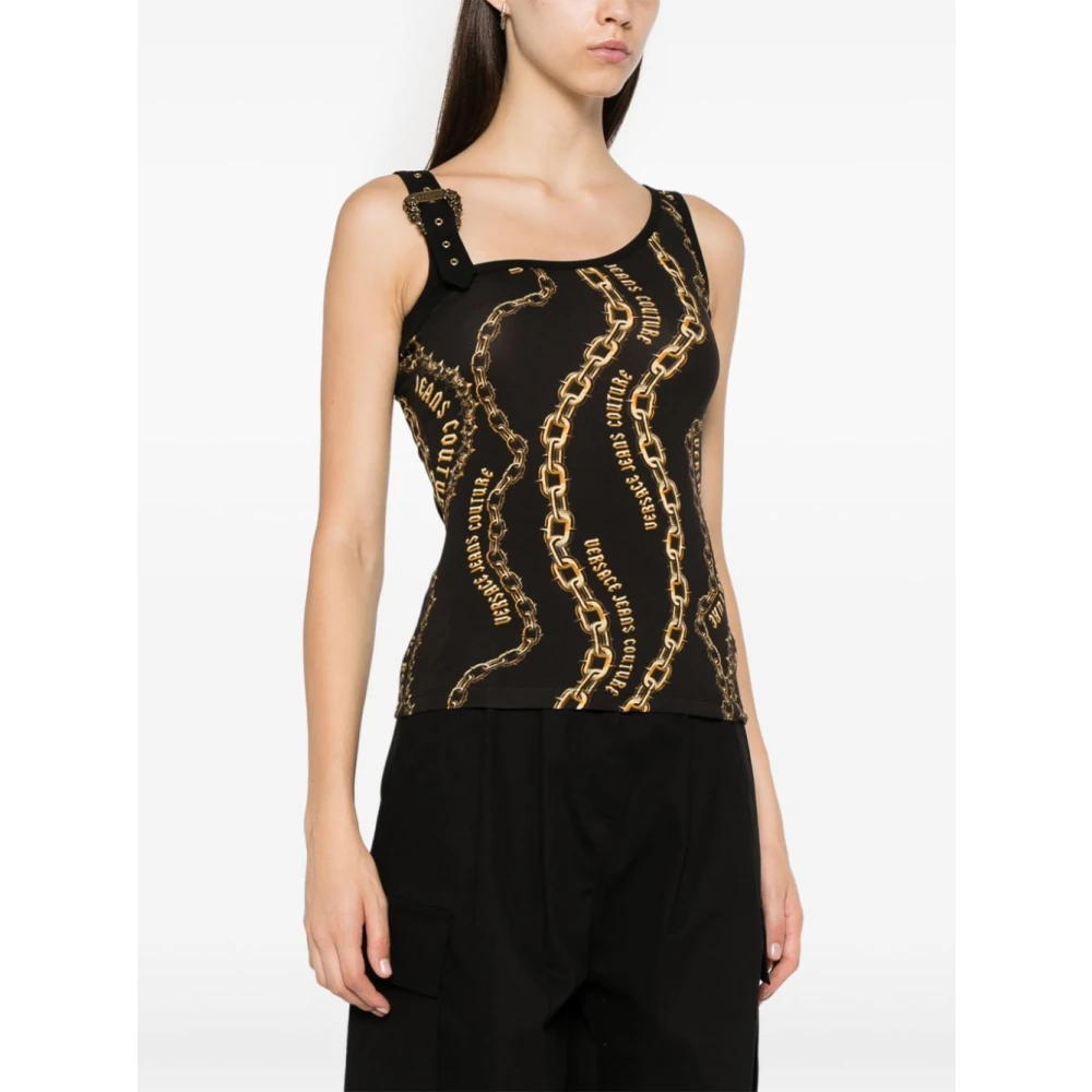 Versace Jeans Couture Zwart Elegant Bovenkleding Aw24 Multicolor Dames