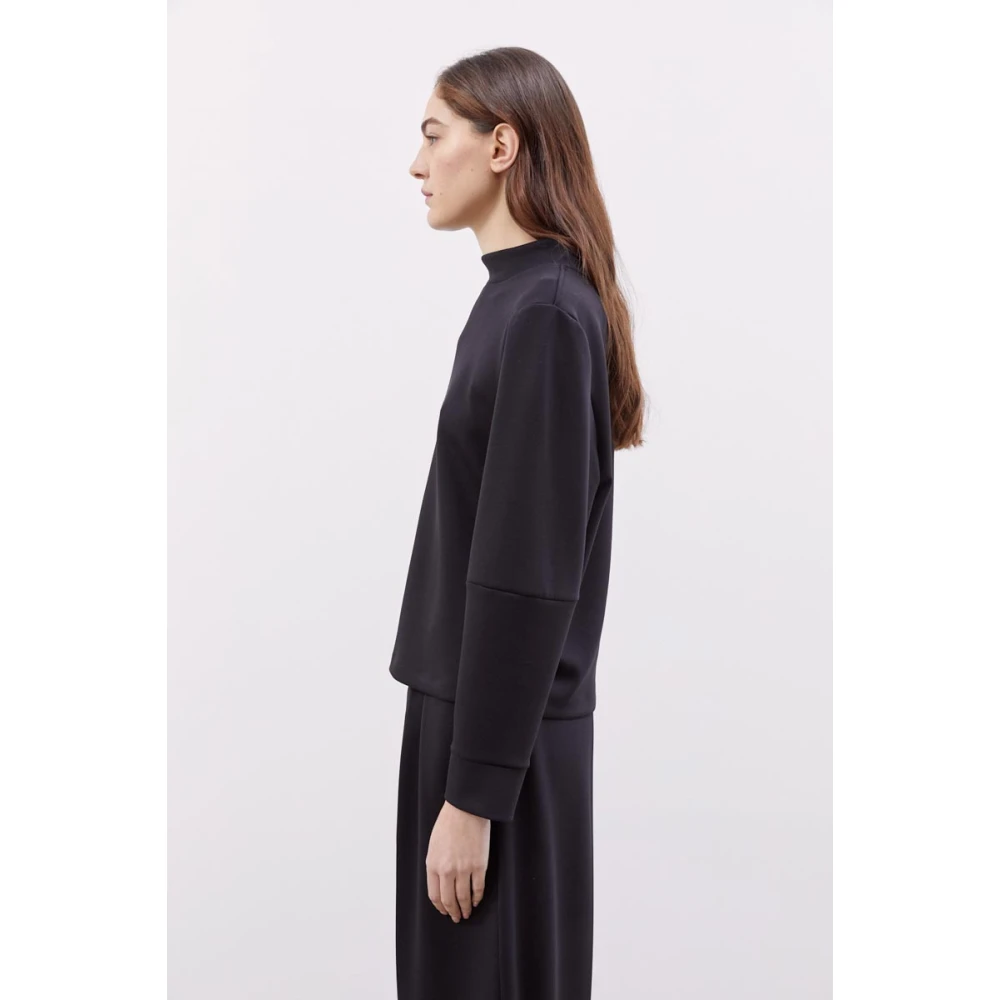 MeiMeiJ Scuba kraag shirt Black Dames