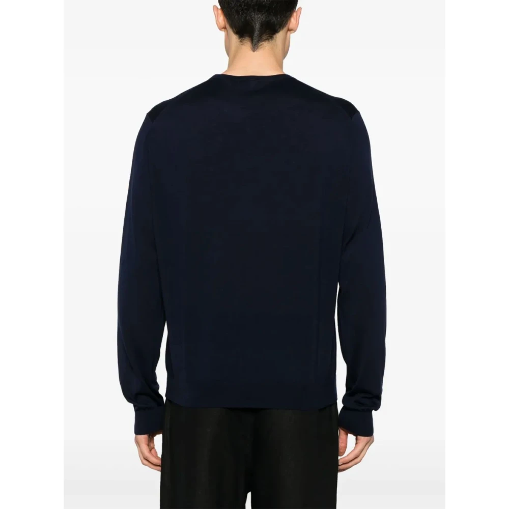 Sunflower Merino Crew Sweater Blue Heren