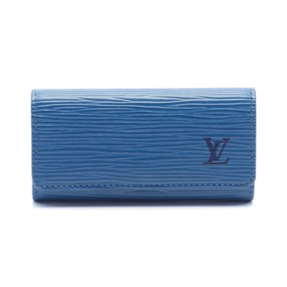 Louis Vuitton Vintage Pre-owned Leather key-holders Blue Dames