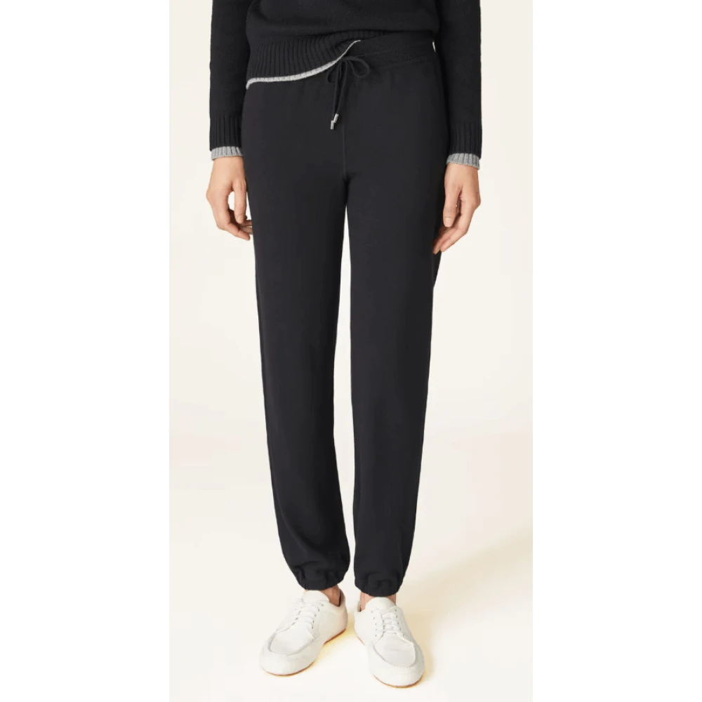 Loro Piana Kasjmier Gebreide Zwarte Broek Black Dames
