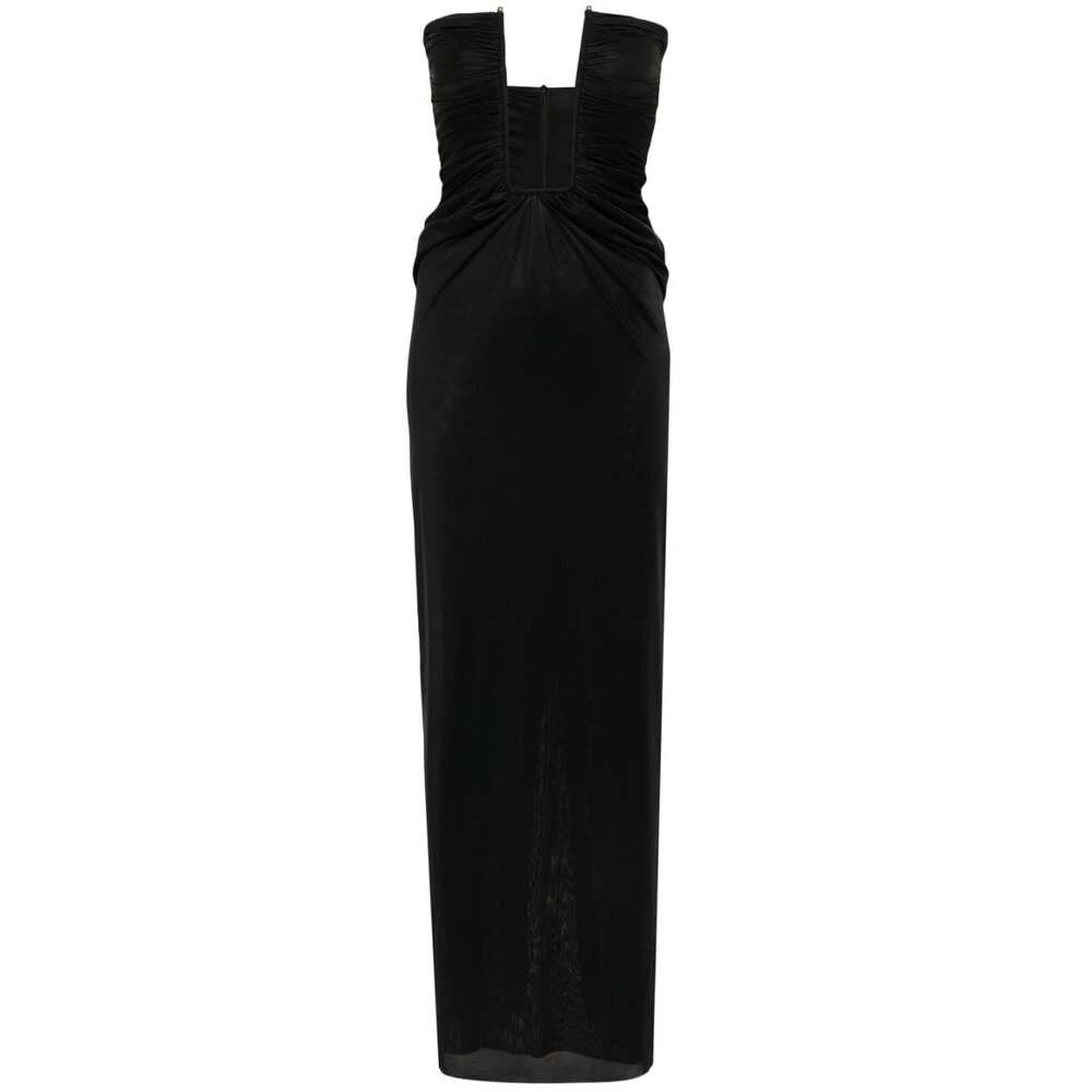 Christopher Esber Zwarte Strapless Column Jurk met Hardware Detail Black Dames