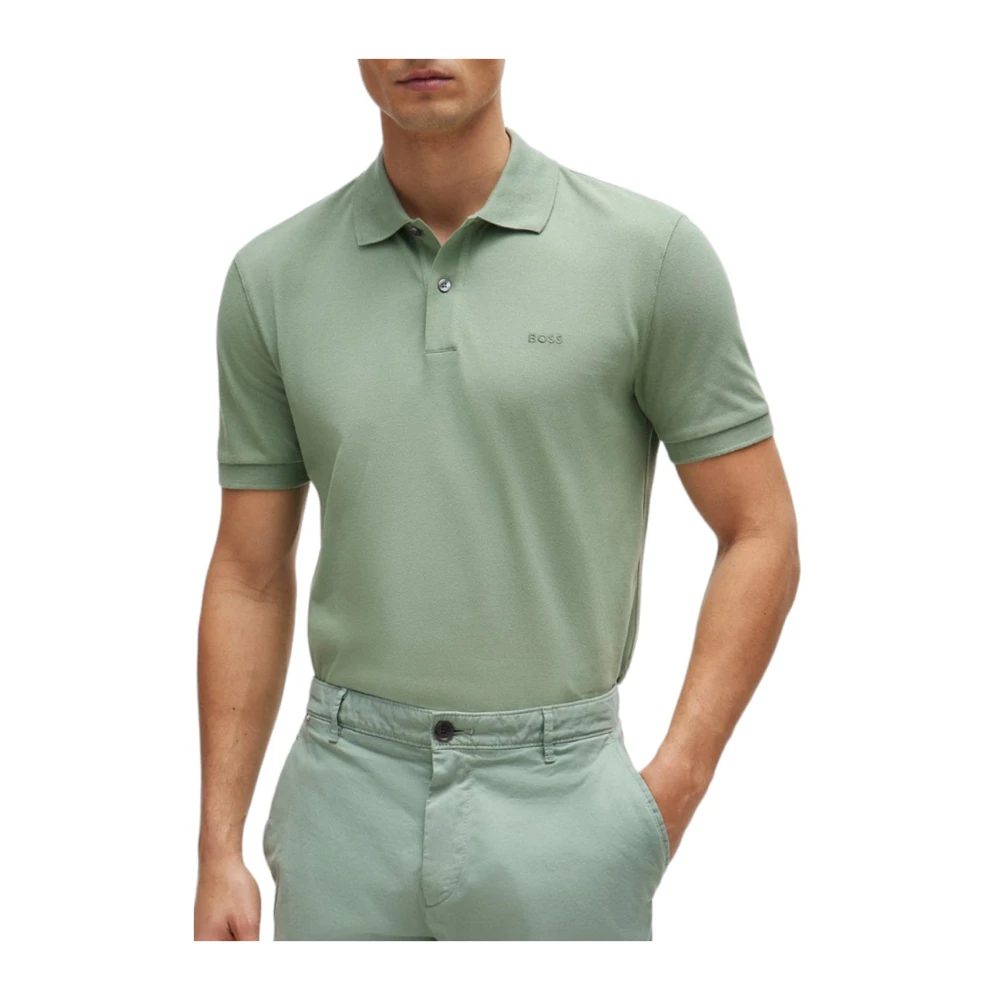 Boss Pallas Polo Shirt voor Mannen Green Heren