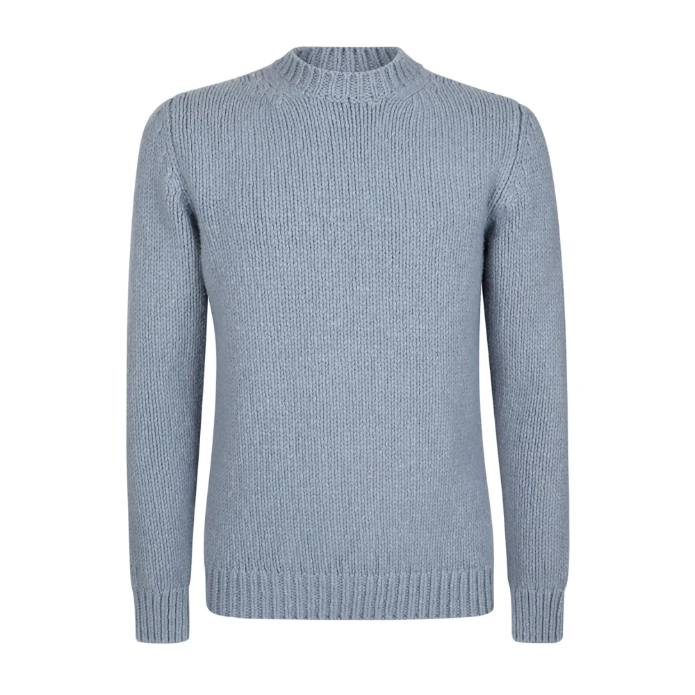 Eleventy Men's Blue Wool Crewneck Jumper