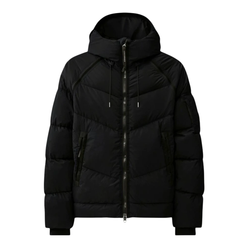 C.p. Company Down Shield Lens Hooded Puffer - Male - Down Jackets - Black - S - Jackets