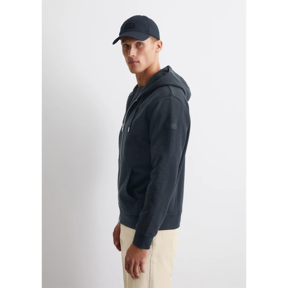 Marc O'Polo Hoodie met capuchon regular fit Green Heren