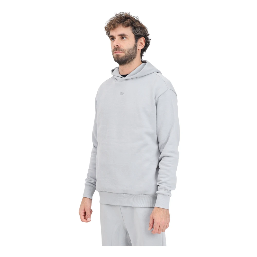 New era Grijze Flag Oversized Hoodie Sweater Gray Heren