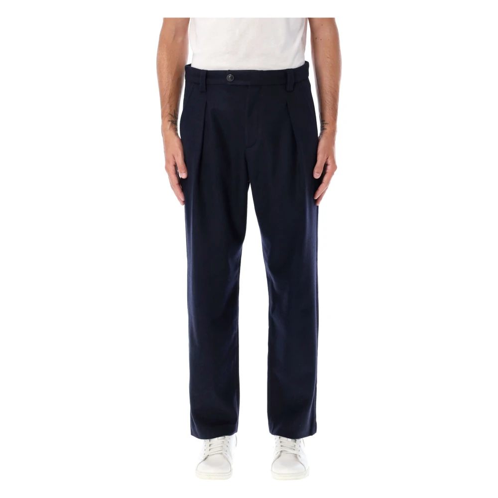 A.p.c. Marinblå Ullbyxor Renato Pant Blue, Herr