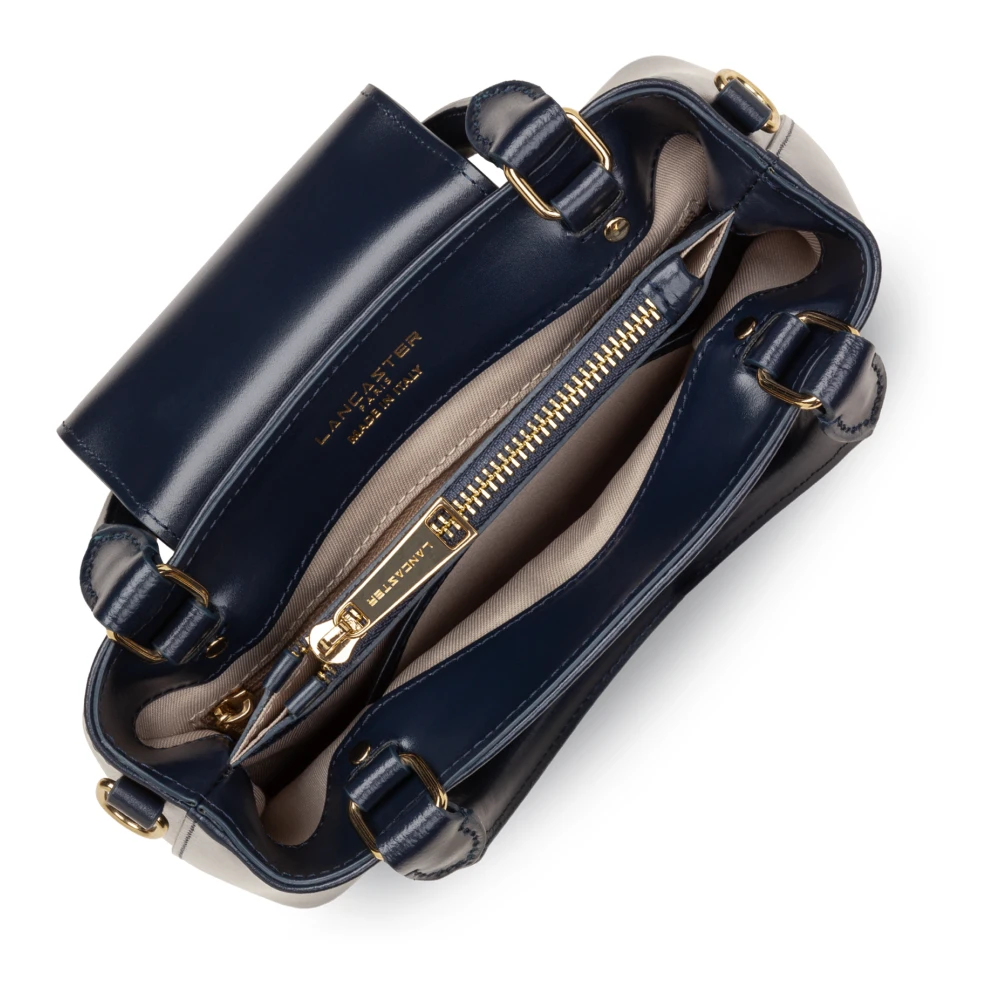 Lancaster Elegante Flap Handtas met Metalen Sluiting Blue Dames