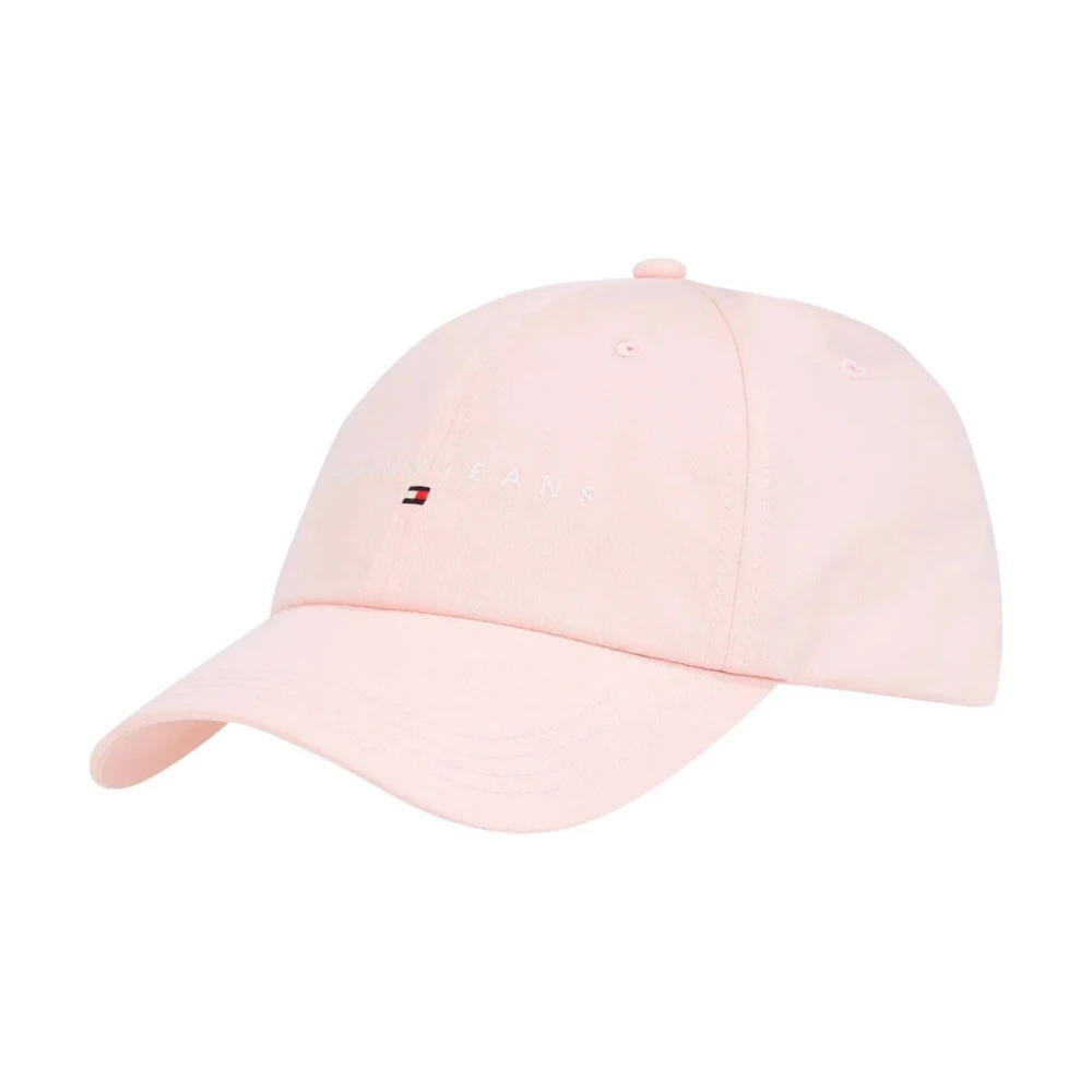 Tommy Jeans Linjär Logo 6 Panel Keps Pink, Dam