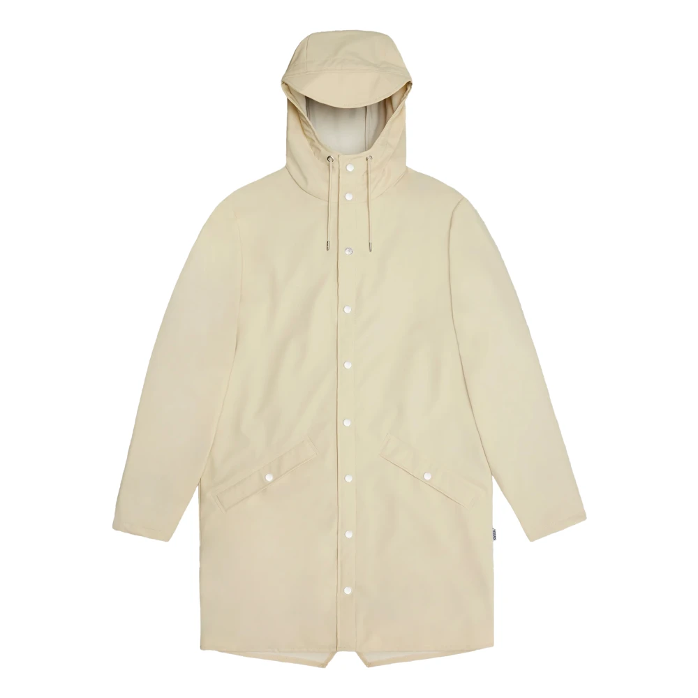 Rains Lange Jas W3 Crème Regenjas Beige Dames