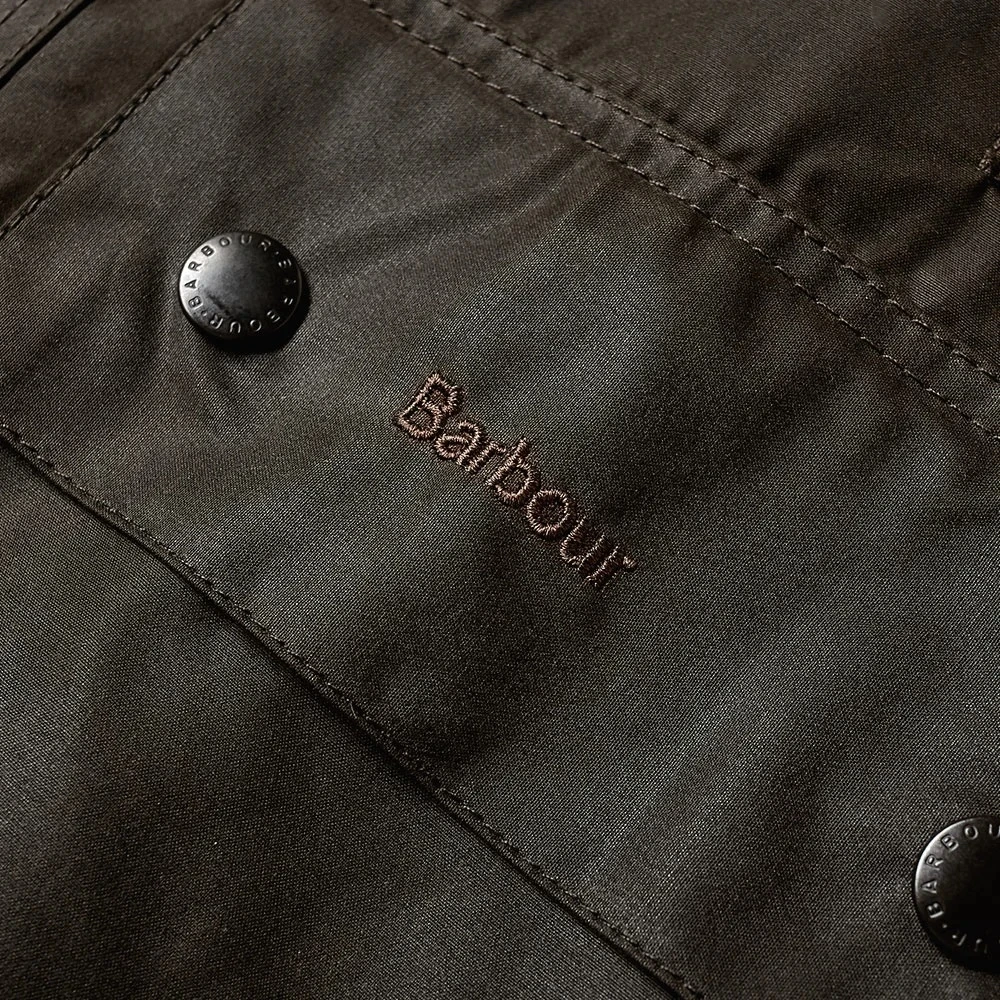 Barbour Waxjas in olijfgroen Green Heren