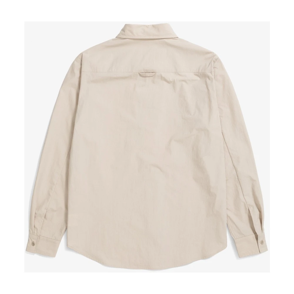 Norse Projects Silas Tech Poplin Overhemd Beige Heren