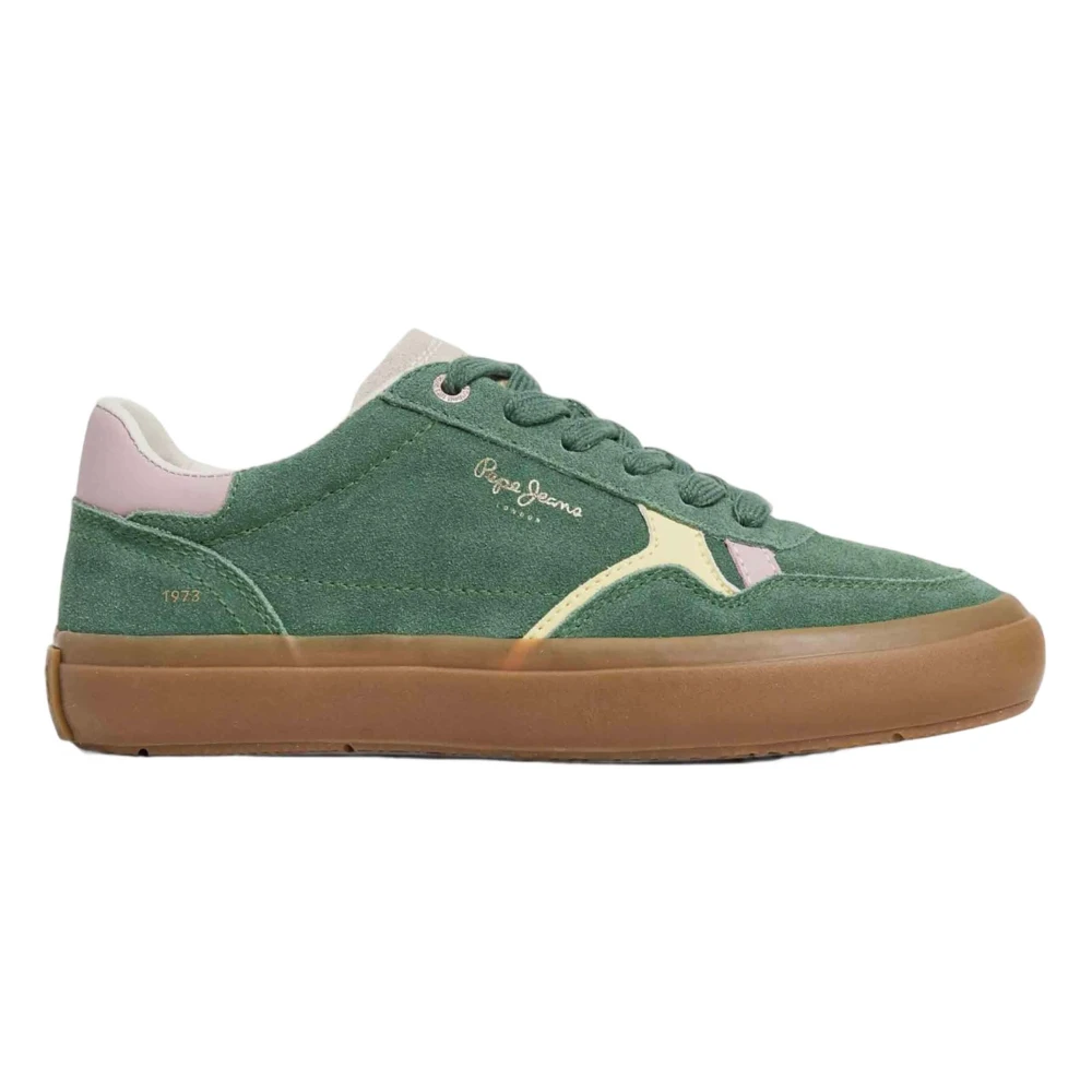 Pepe Jeans Travis Retro Sneakers Dames Schoenen Groen