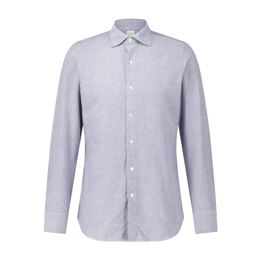Finamore Tokyo Luigi Casual Overhemd Gray Heren