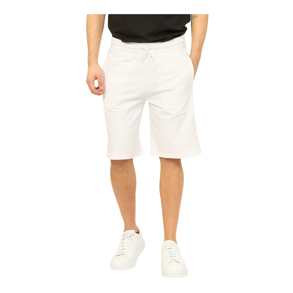 Bikkembergs Witte katoenen heren Bermuda shorts White Heren