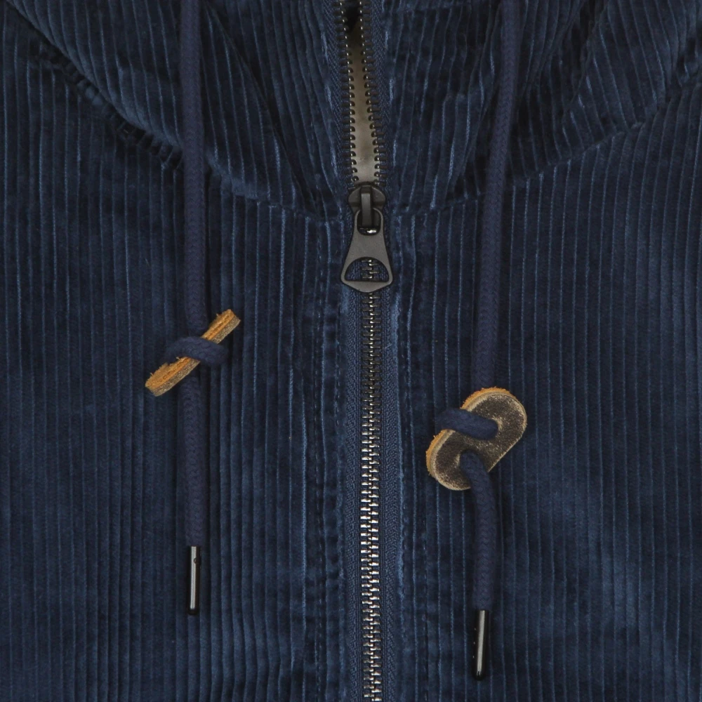 Element Blauwe Corduroy Gewatteerde Jas met Sherpa Voering Blue Heren
