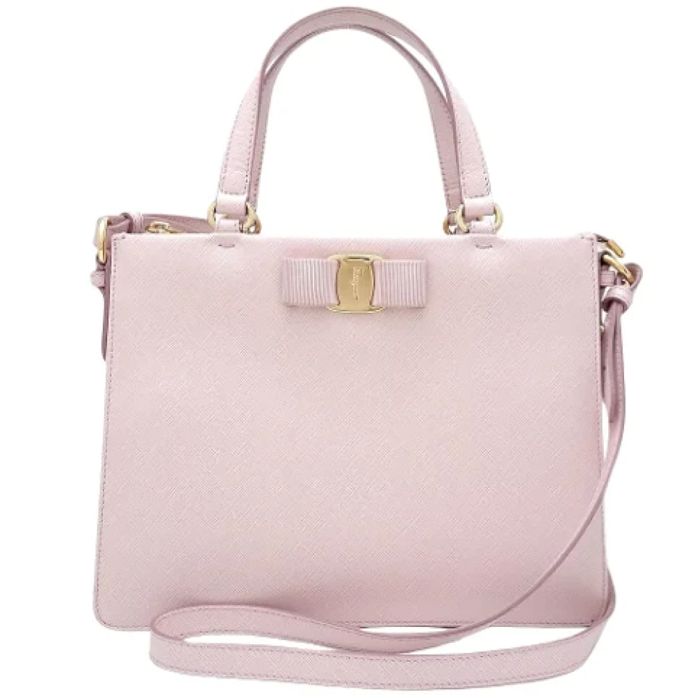 Salvatore Ferragamo Pre-owned Leather handbags Pink Dames
