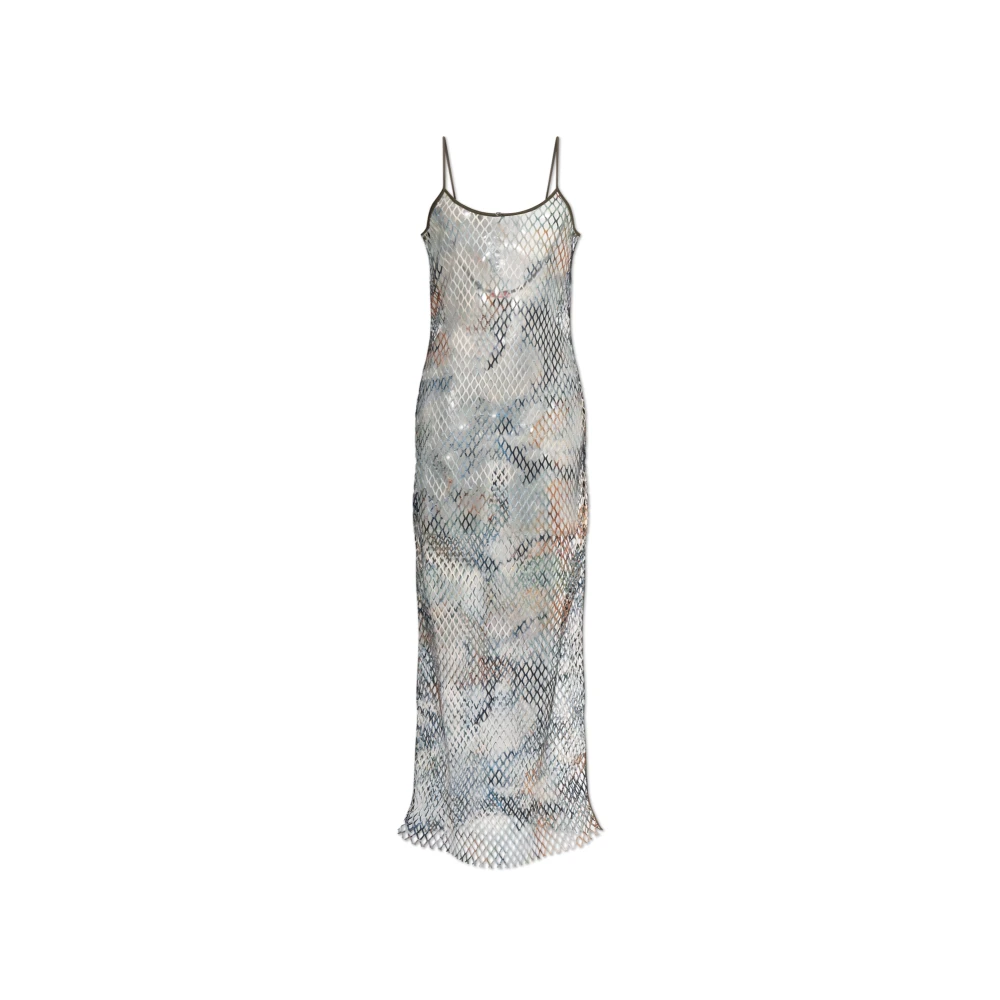 Diesel Vrouw Groente Kleedjes Dames, Groen, Xs, Polyester, Gaya-Utlt Transparante Jurk