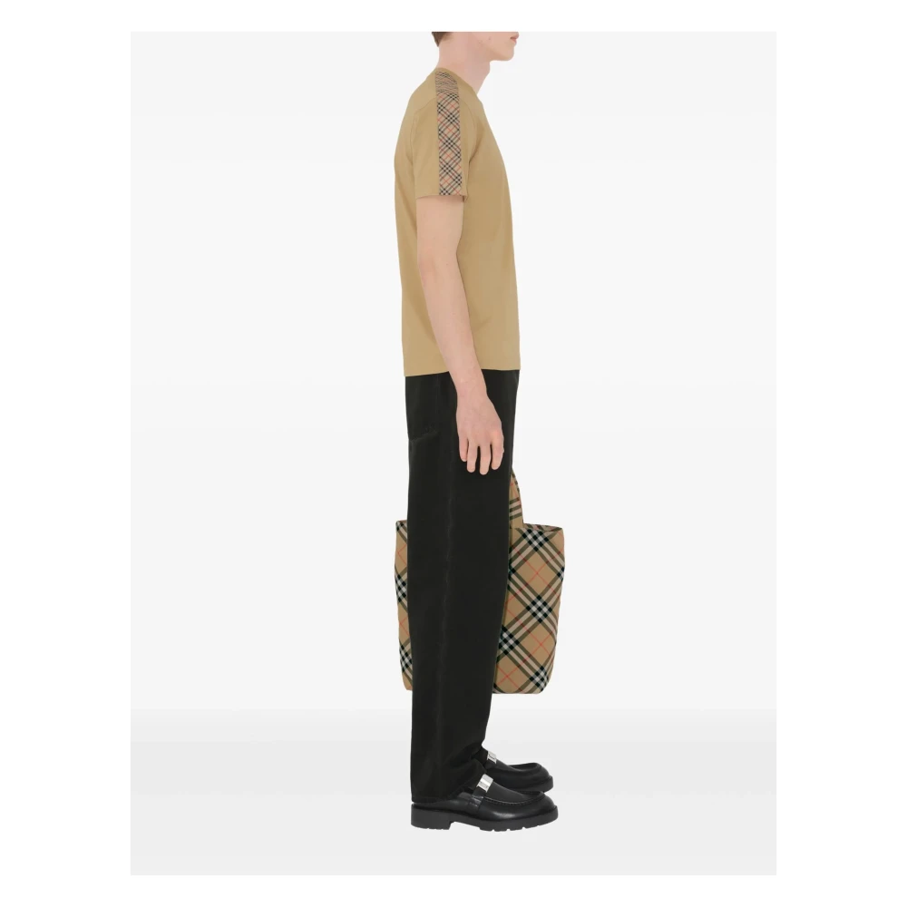 Burberry Check Polo Shirt Beige Heren