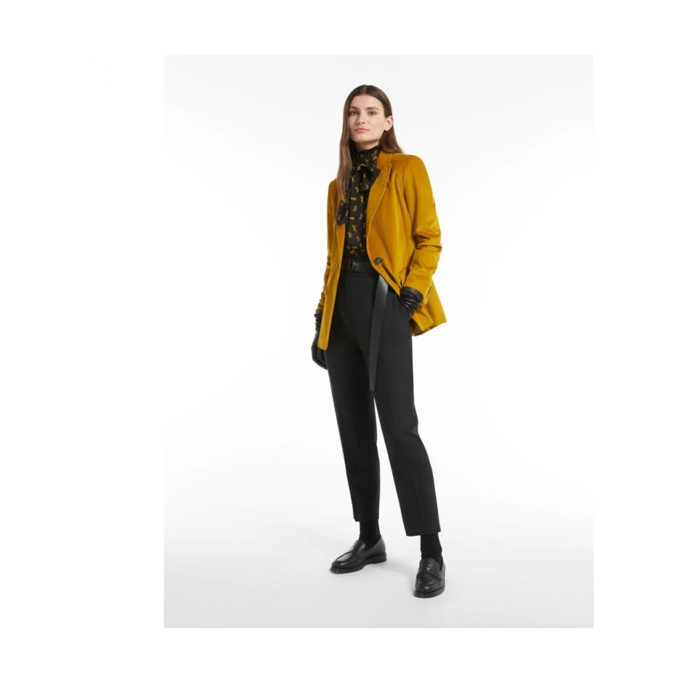 Max Mara Katoenen Broek Black Dames