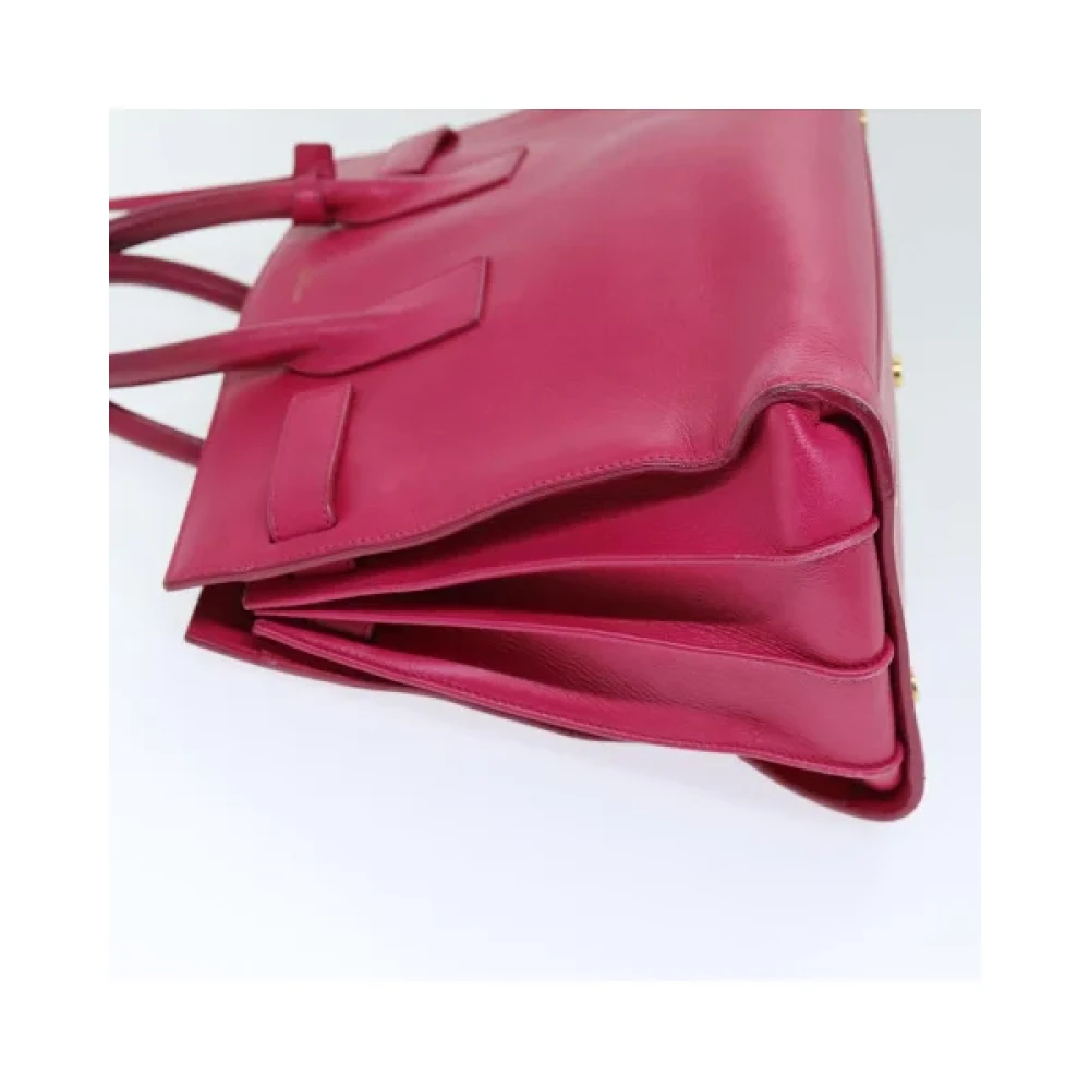 Saint Laurent Vintage Pre-owned Leather handbags Pink Dames