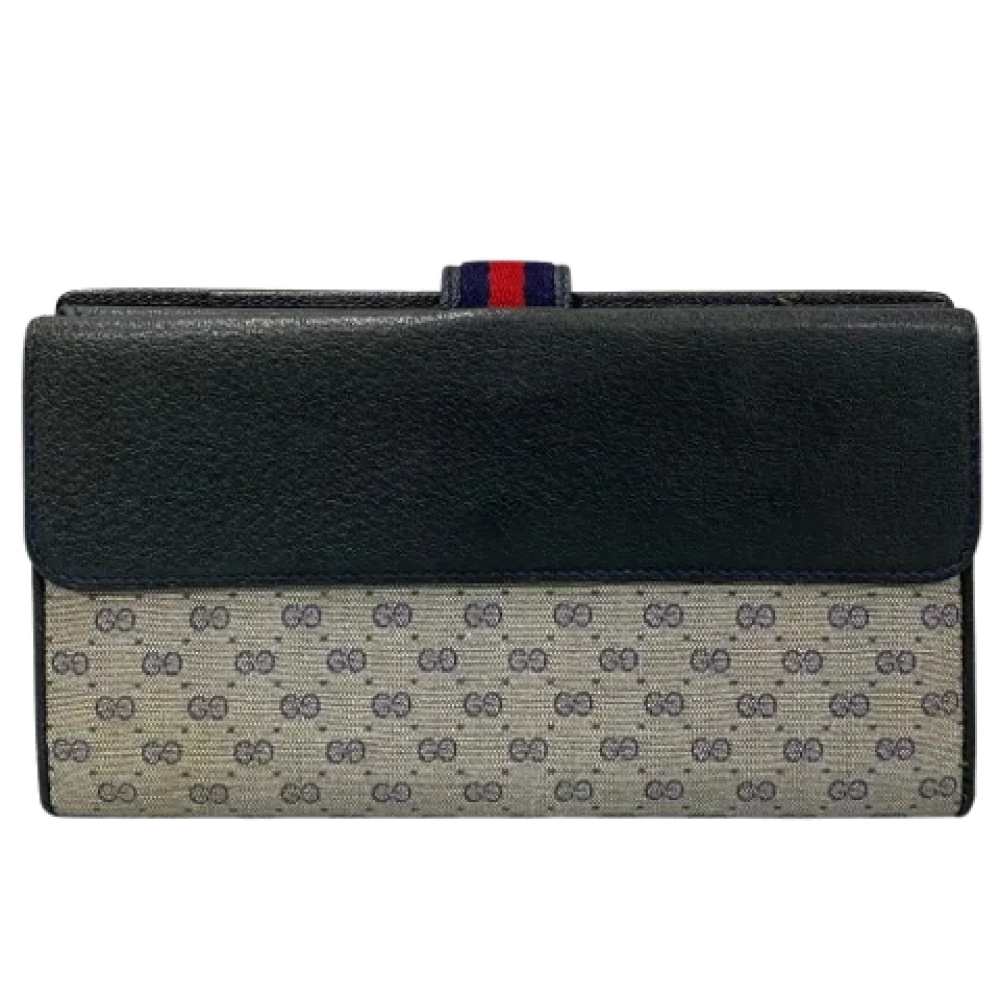 Gucci Vintage Pre-owned Leather wallets Blue Dames