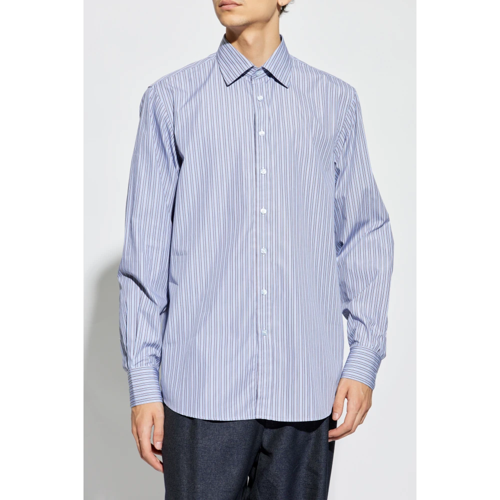 ETRO Overhemd met gestreept patroon Blue Heren