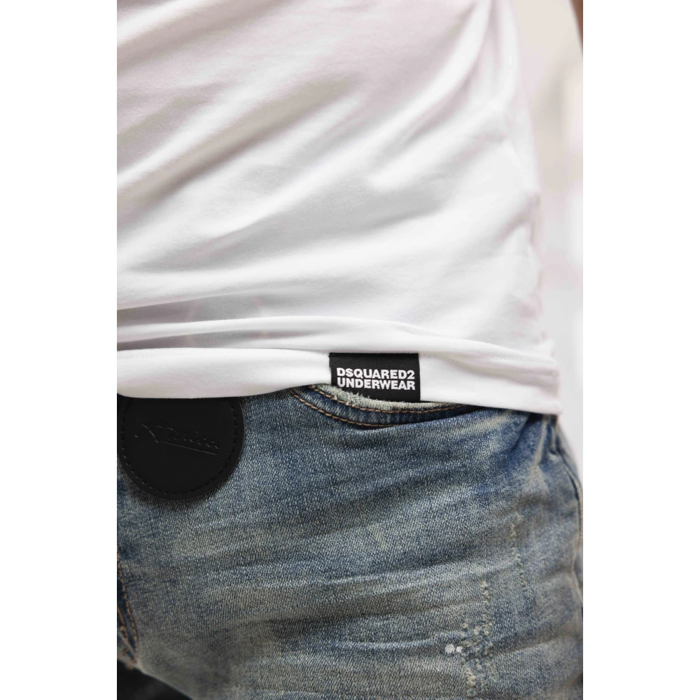 Dsquared2 Heren Wit Ronde Hals T-Shirt White Heren