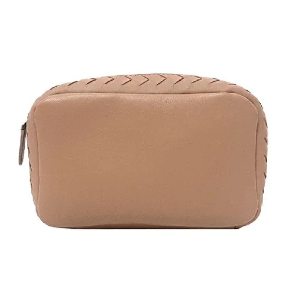 Bottega Veneta Vintage Pre-owned Leather pouches Beige Dames