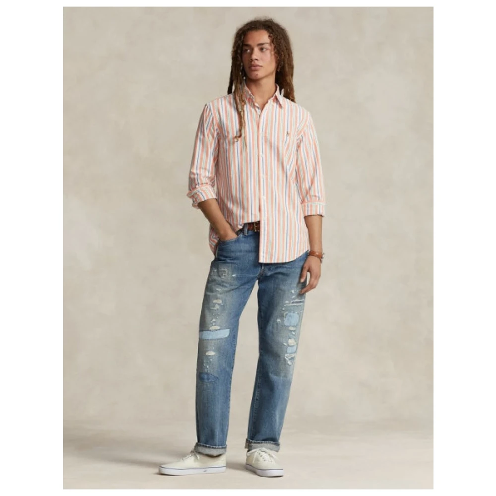 Polo Ralph Lauren Gestreept Oxford Katoenen Overhemd Multicolor Heren