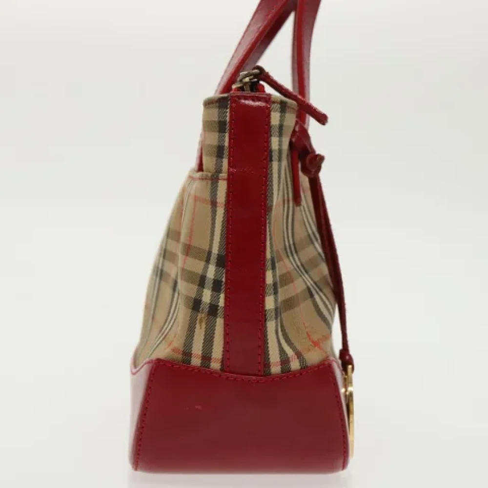 Burberry Vintage Pre-owned Canvas handbags Beige Dames
