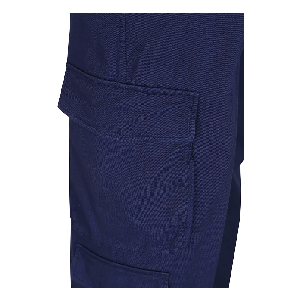 True Royal Blauwe Katoen Elastaan Broek Gemaakt in Italië Blue Dames