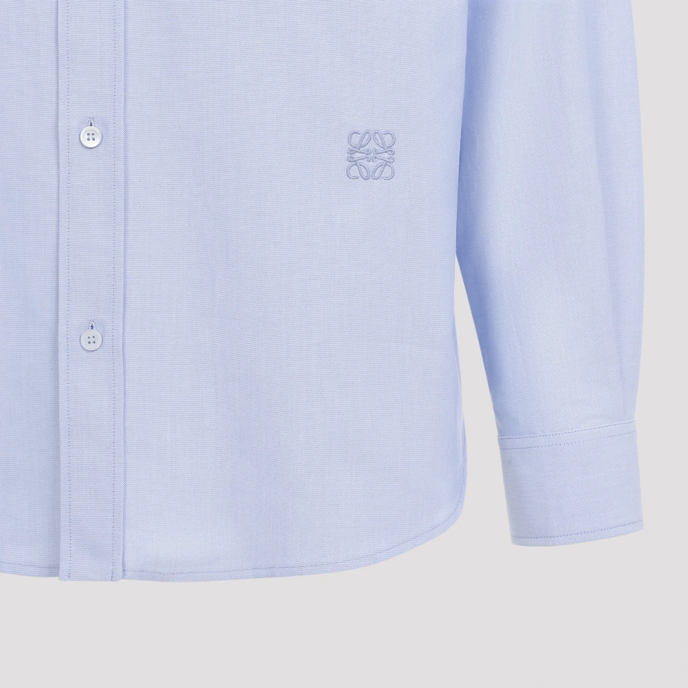 Loewe Zachte Blauwe Casual Overhemd Blue Heren