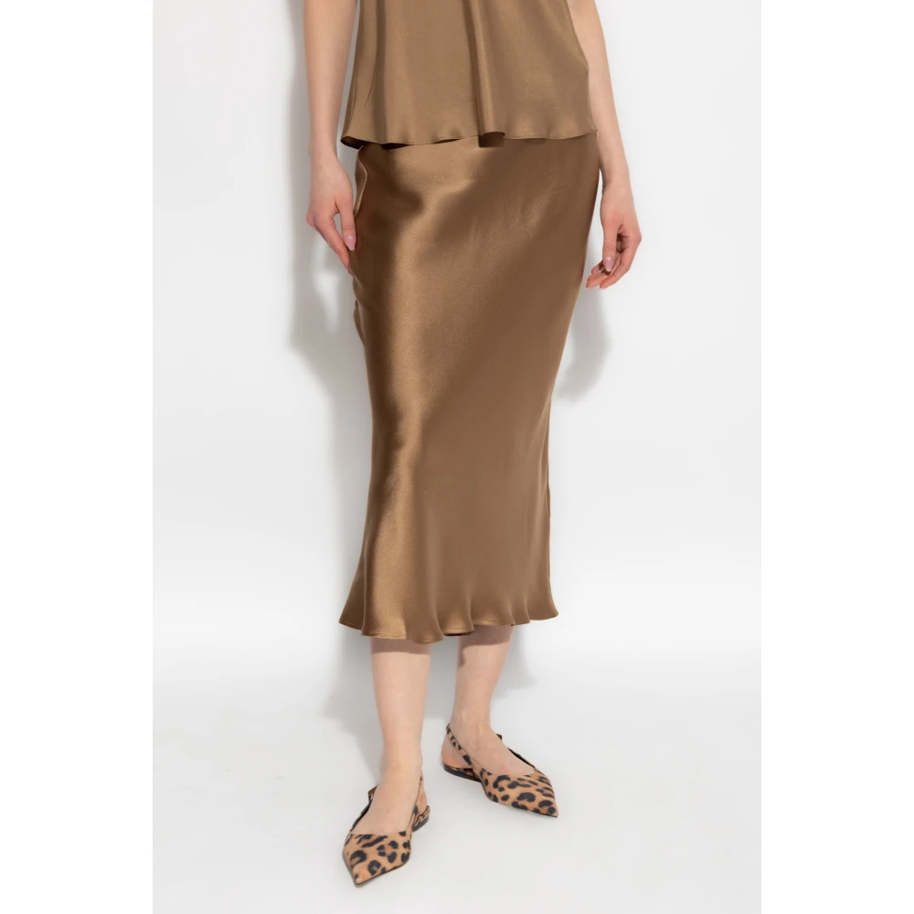 Anine Bing Zijden rok 'Bar' Green Dames