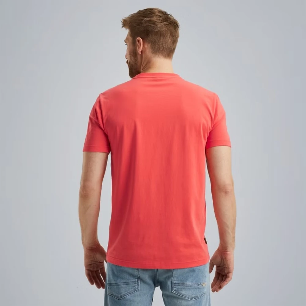 PME Legend R-Neck Katoen Jersey T-Shirt Red Heren
