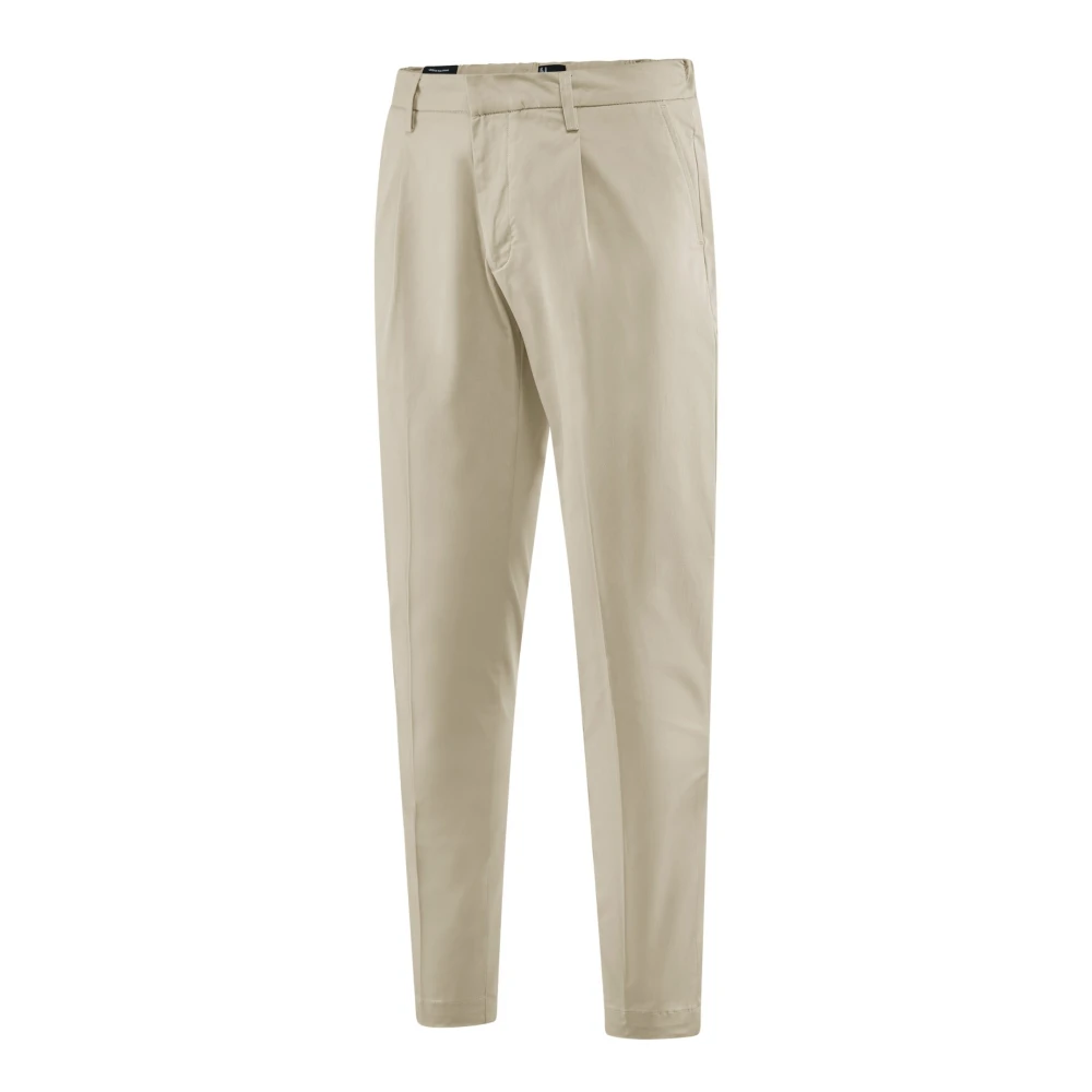 BomBoogie Geplooide broek in gabardine Beige Heren