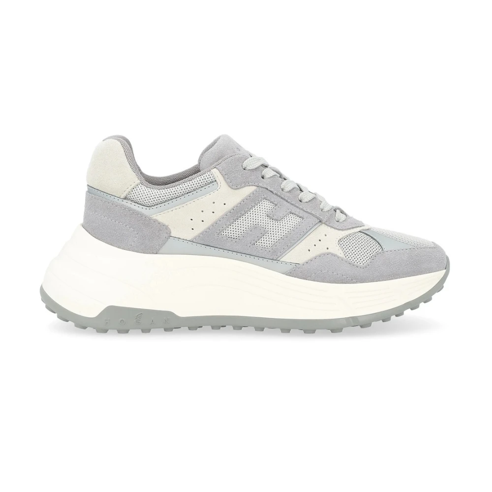 Hogan Stijlvolle Veterschoenen Dames Schoenen Grijs
