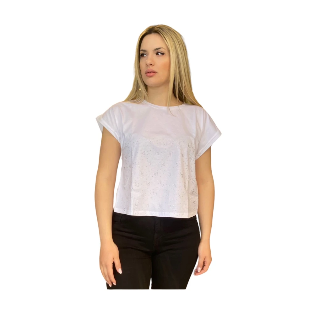 Liu Jo Casual Katoenen T-Shirt voor Vrouwen White Dames