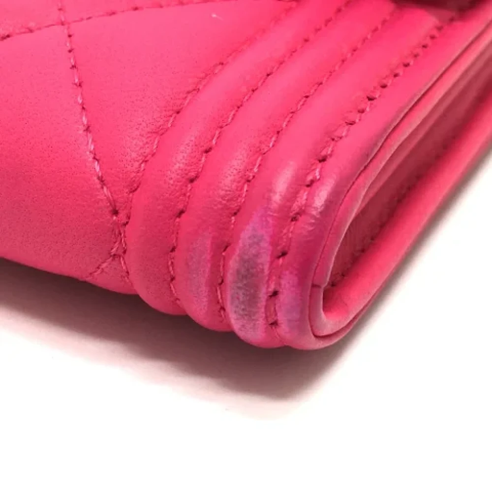 Chanel Vintage Pre-owned Leather wallets Pink Dames
