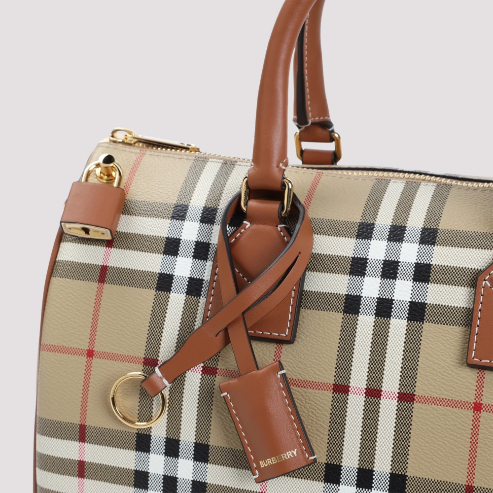 Burberry Stijlvolle Bowlingtas in Briar Brown Beige Dames