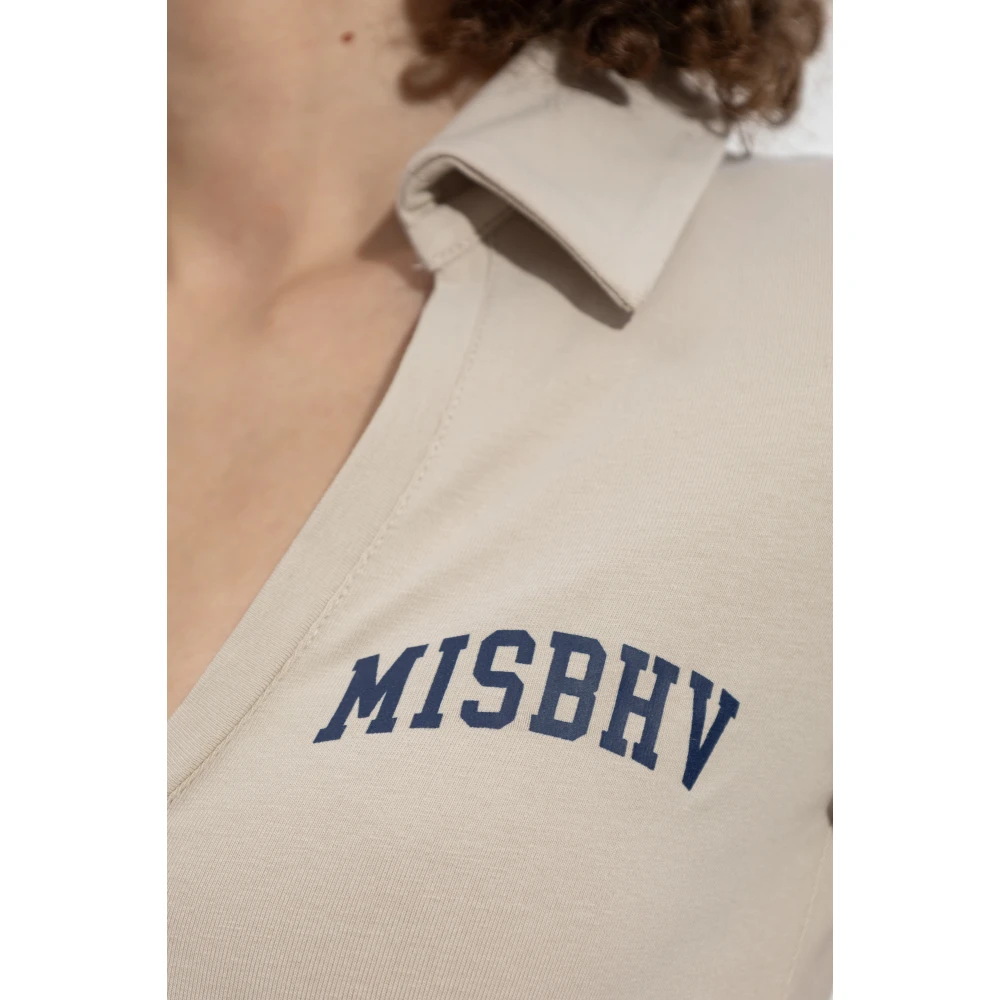 Misbhv T-shirt met logo Beige Dames
