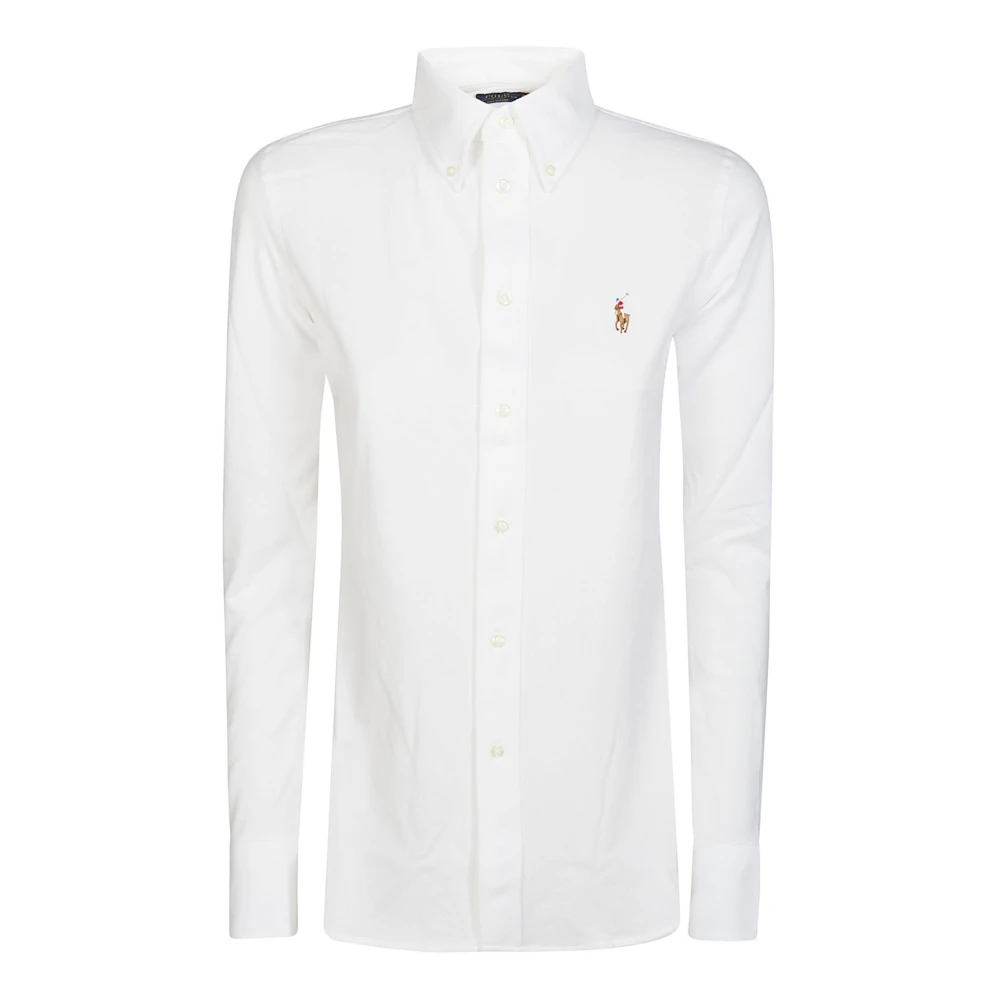 Ralph Lauren Skinny Logo Shirt White Dames
