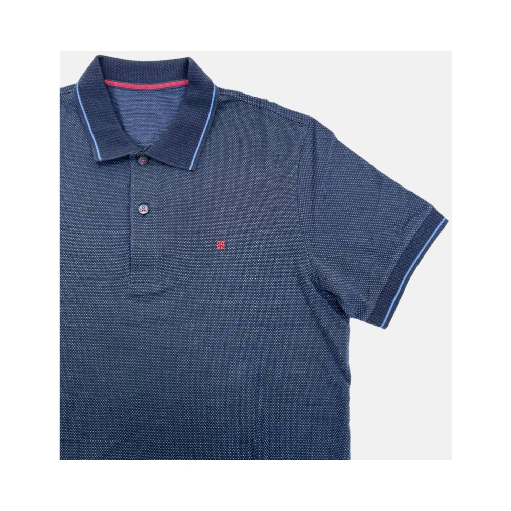 Carolina Herrera Blauw Polo Shirt Korte Mouw Katoen Blue Heren