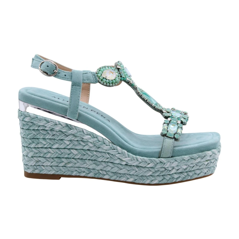 Alma En Pena Green Wedges, Female, 8 Uk, Bladselderij Sandaal
