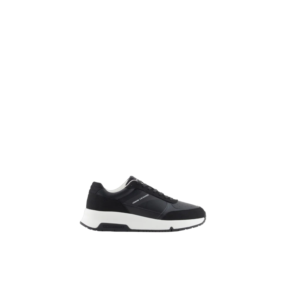 Armani Exchange Vita Sneakers Stiliga Bekväma Skor Black, Herr