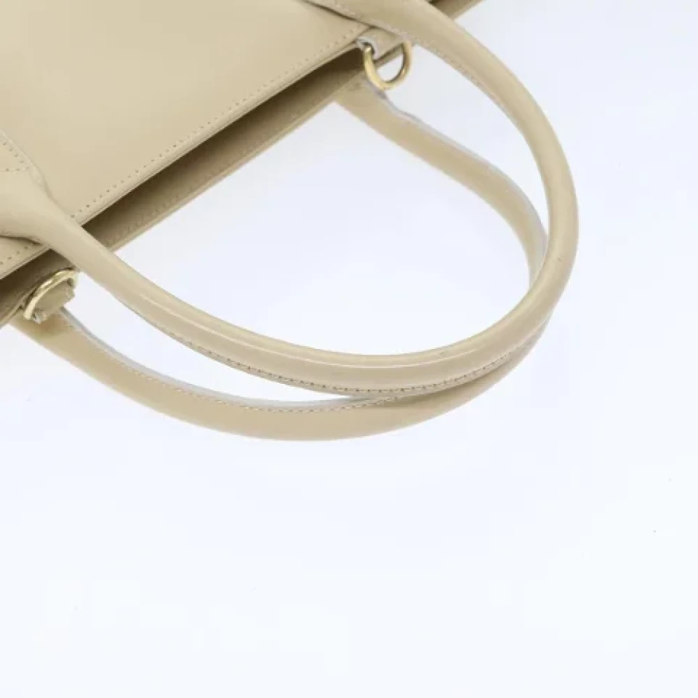 Gucci Vintage Pre-owned Leather handbags Beige Dames