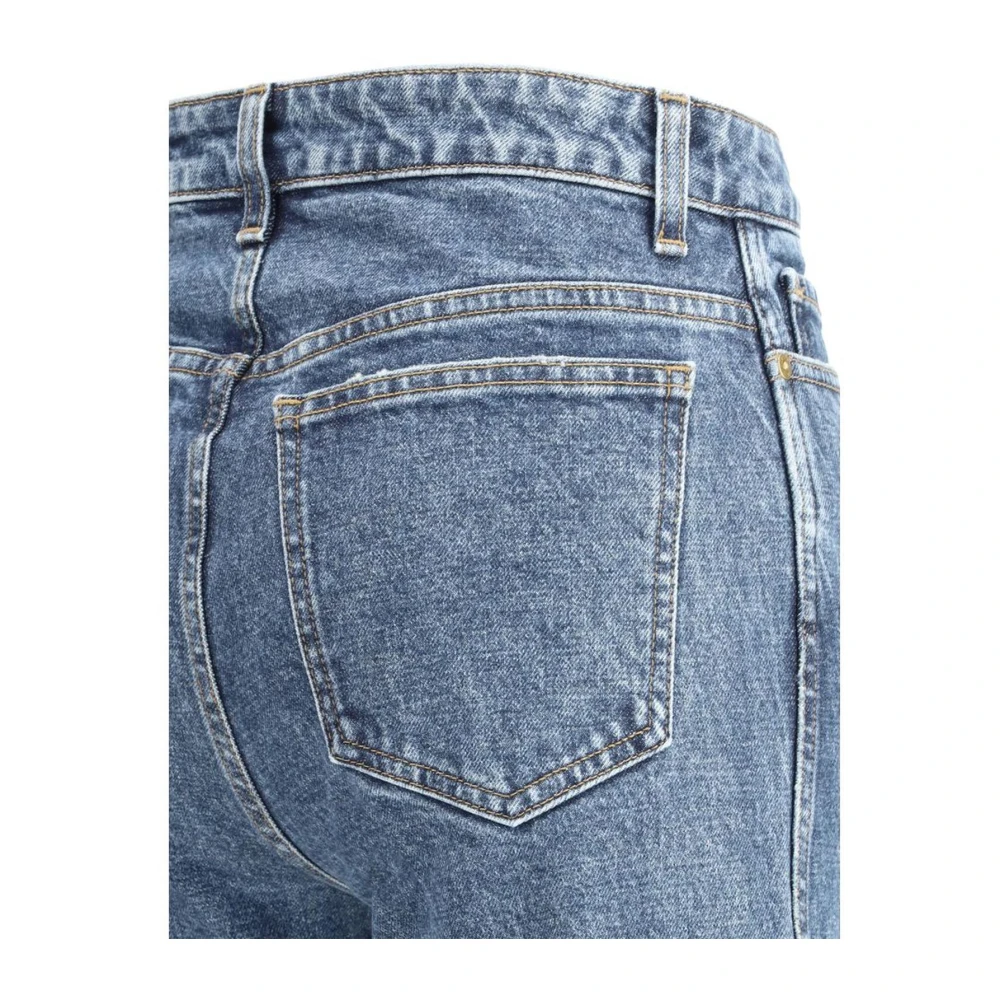 Khaite Flare Five-Pocket Jeans met Front Zipper Blue Dames