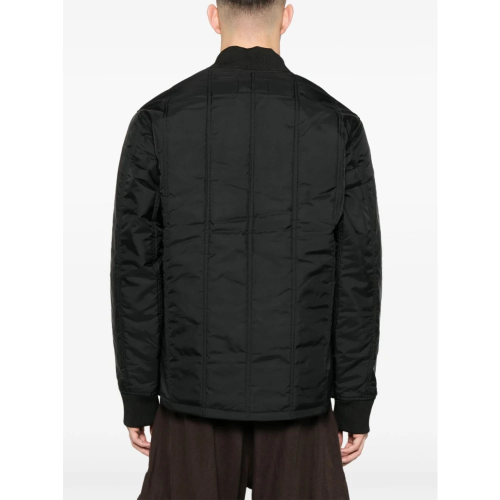 Carhartt WIP Zwarte Jas met Ritssluiting en Logopatch Black Heren