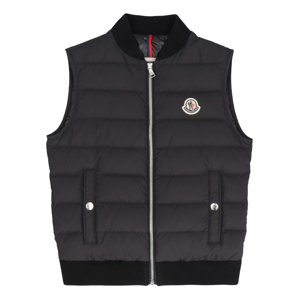 Moncler Vadderad Bodywarmer Jacka med Logotyp Patch Black, Pojke